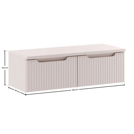 Set mobilier de baie Nova Cashmere, MDF, PAL melaminat, cashmir mat, blat cashmir mat, L.100 cm, SET-NOC B CASHMERE 100CM 1S