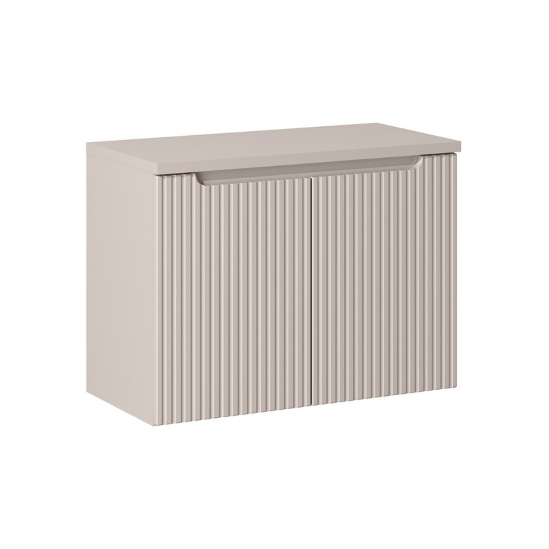 Set mobilier de baie Nova Cashmere, MDF, PAL melaminat, cashmir mat, blat cashmir mat, L.80 cm, SET-NOC B CASHMERE 80CM D