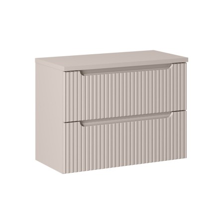 Set mobilier de baie Nova Cashmere, MDF, PAL melaminat, cashmir mat, blat cashmir mat, L.80 cm, SET-NOC B CASHMERE 80CM S