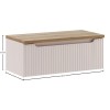 Set mobilier de baie Nova Cashmere, MDF, PAL melaminat, cashmir mat, blat stejar evoke, L.80 cm, SET-NOC B OAK 80CM 1S