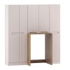 Set mobilier Nova Cashmere, MDF, PAL melaminat, cashmir mat, masca pentru masina de spalat, dulapuri inalte H.180 cm, SET-NOC HC HCLB WMC