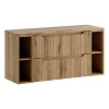 Set mobilier de baie Nova Coast Evoke, MDF, PAL melaminat, stejar evoke, blat stejar evoke, L.120 cm, SET-NOCE B NAT OAK 120CM S