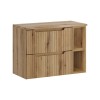Set mobilier de baie Nova Coast Evoke, MDF, PAL melaminat, stejar evoke, blat stejar evoke, L.80 cm, SET-NOCE B NAT OAK 80CM S