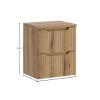 Set mobilier de baie Nova Coast Evoke, MDF, PAL melaminat, stejar evoke, blat stejar evoke, L.50 cm, SET-NOCE B OAK S 50CM