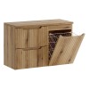 Set mobilier de baie Nova Coast Evoke, MDF, PAL melaminat, stejar evoke, blat stejar evoke, L.90 cm, SET-NOCE B OAK S 90CM LB