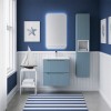 Set mobilier de baie Nova Denim, MDF, PAL melaminat, denim, lavoar Sky, L.60 cm, dulap inalt H.140 cm, SET-NOD 60CM S SKY 3 HC