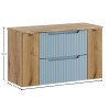 Set mobilier de baie Nova Denim, MDF, PAL melaminat, denim/stejar evoke, blat stejar evoke, L.100 cm, SET-NOD B NAT OAK 100CM S