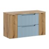 Set mobilier de baie Nova Denim, MDF, PAL melaminat, denim/stejar evoke, blat stejar evoke, L.100 cm, SET-NOD B NAT OAK 100CM S