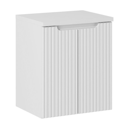 Set mobilier de baie Nova White, MDF, PAL melaminat, alb, blat alb mat, L.50 cm, SET-NOW B WHITE 50CM D