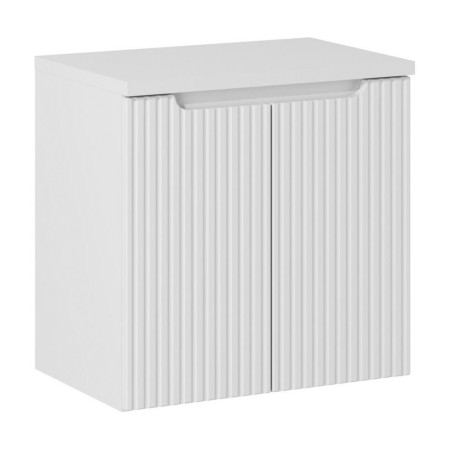 Set mobilier de baie Nova White, MDF, PAL melaminat, alb, blat alb mat, L.60 cm, SET-NOW B WHITE 60CM D