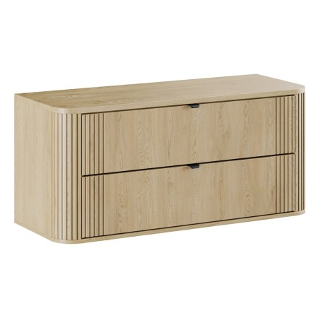 Set mobilier de baie Ovalia Cremona, MDF, PAL melaminat, stejar cremona, blat stejar cremona, L.120 cm, SET-OVC B CREMONA 120CM