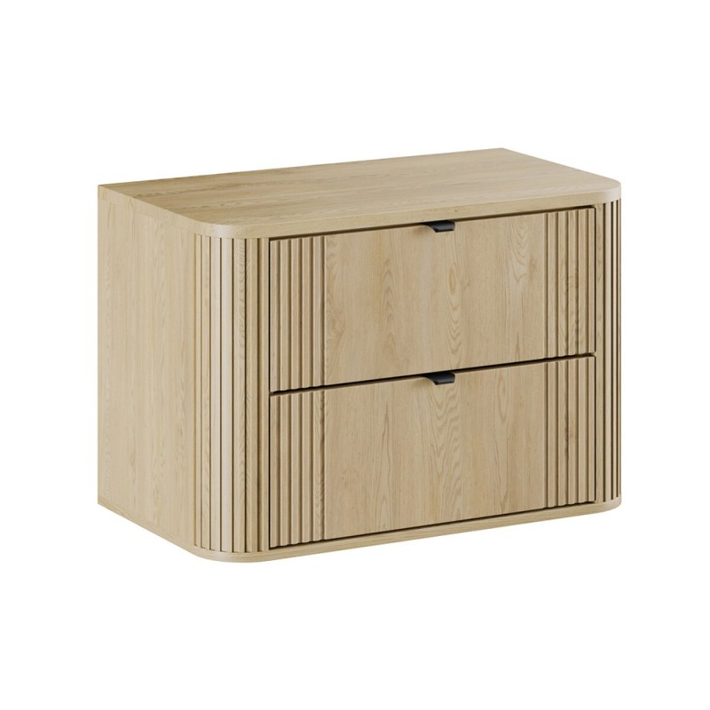 Set mobilier de baie Ovalia Cremona, MDF, PAL melaminat, stejar cremona, blat stejar cremona, L.80 cm, SET-OVC B CREMONA 80CM