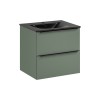 Set mobilier de baie Sombra Green, PAL melaminat, verde olive, lavoar Sky, L.60 cm, SET-SOG 60CM SKY
