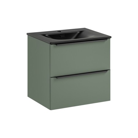 Set mobilier de baie Sombra Green, PAL melaminat, verde olive, lavoar Sky, L.60 cm, SET-SOG 60CM SKY