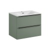 Set mobilier de baie Sombra Green, PAL melaminat, verde olive, lavoar Sky L.70 cm, SET-SOG 70CM SKY