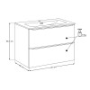 Set mobilier de baie Sombra Green, PAL melaminat, verde olive, lavoar Sky L.80 cm, SET-SOG 80CM FLY