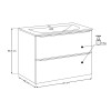 Set mobilier de baie Sombra Green, PAL melaminat, verde olive, lavoar Sky, L.80 cm, SET-SOG 80CM SKY