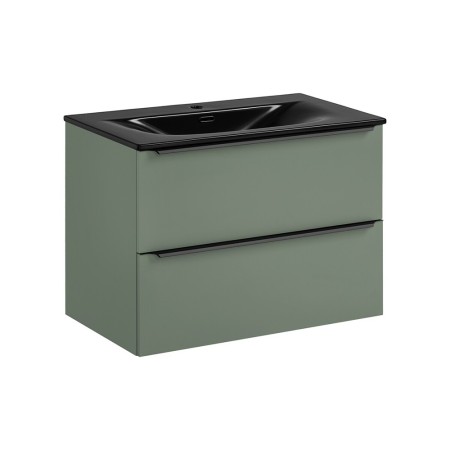 Set mobilier de baie Sombra Green, PAL melaminat, verde olive, lavoar Sky, L.80 cm, SET-SOG 80CM SKY