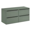 Set mobilier de baie Sombra Green, PAL melaminat, verde olive, blat verde olive, L.120 cm, SET-SOG B GREEN 120CM