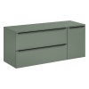 Set mobilier de baie Sombra Green, PAL melaminat, verde olive, blat verde olive, L.140 cm, SET-SOG B GREEN 140CM LB