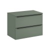 Set mobilier de baie Sombra Green, PAL melaminat, verde olive, blat verde olive, L.80 cm, SET-SOG B GREEN 80CM