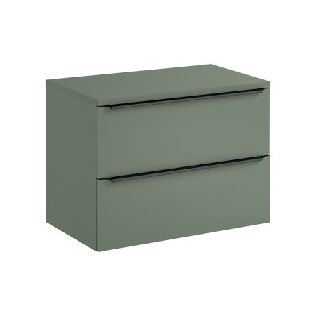 Set mobilier de baie Sombra Green, PAL melaminat, verde olive, blat verde olive, L.80 cm, SET-SOG B GREEN 80CM