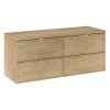 Set mobilier de baie Terra Cremona, MDF, PAL melaminat, stejar cremona, blat stejar cremona, L.120 cm, SET-TEC B CREMONA 120CM