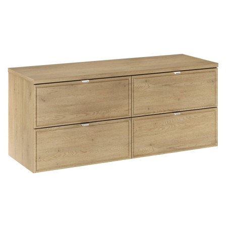 Set mobilier de baie Terra Cremona, MDF, PAL melaminat, stejar cremona, blat stejar cremona, L.120 cm, SET-TEC B CREMONA 120CM