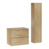Set mobilier de baie Terra Cremona, MDF, PAL melaminat, stejar cremona, blat stejar cremona, L.60 cm, dulap inalt H.140 cm, SET-TEC B CREMONA 60CM HC