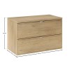 Set mobilier de baie Terra Cremona, MDF, PAL melaminat, stejar cremona, blat stejar cremona, L.80 cm, SET-TEC B CREMONA 80CM