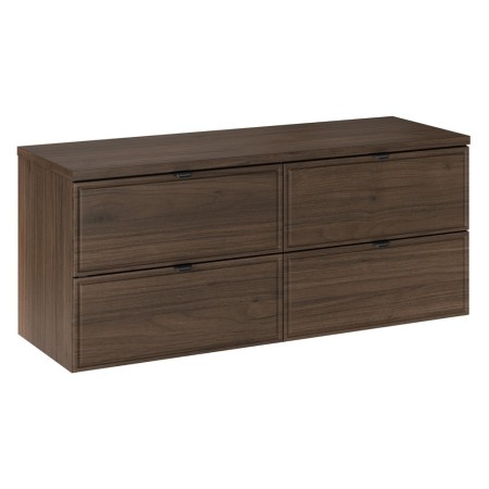 Set mobilier de baie Terra Villa, MDF, PAL melaminat, maro nuc, blat maro nuc, L.120 cm, SET-TEV B VILLA 120CM