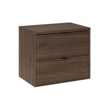 Set mobilier de baie Terra Villa, MDF, PAL melaminat, maro nuc, blat maro nuc, L.60 cm, SET-TEV B VILLA 60CM