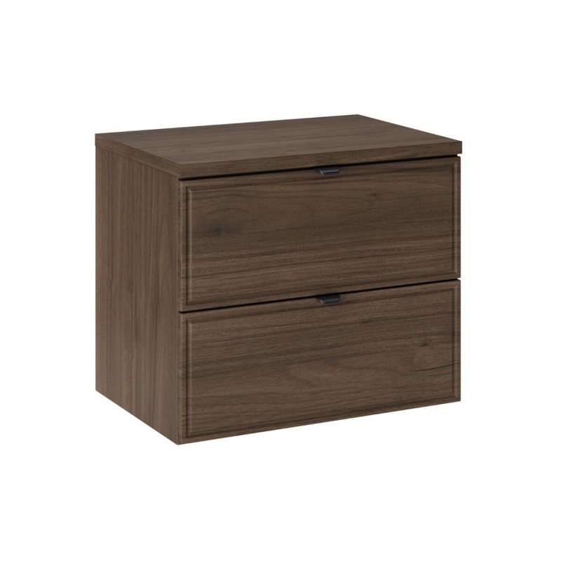 Set mobilier de baie Terra Villa, MDF, PAL melaminat, maro nuc, blat maro nuc, L.60 cm, SET-TEV B VILLA 60CM