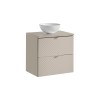 Set mobilier de baie Viva Cashmere, MDF, PAL melaminat, cashmir mat, blat cashmir mat, L.60 cm, lavoar Domi, SET-VIC B CASHMERE 60CM S UN DOMI MW