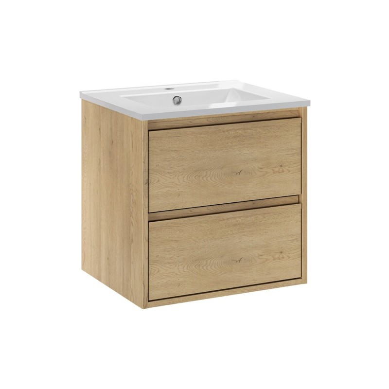 Set mobilier de baie Viola Cremona, PAL melaminat, stejar cremona, lavoar Lava, L.50 cm, SET-VOC 50CM LAVA