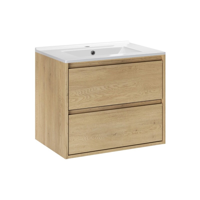 Set mobilier de baie Viola Cremona, PAL melaminat, stejar cremona, lavoar Lava, L.60 cm, SET-VOC 60CM LAVA