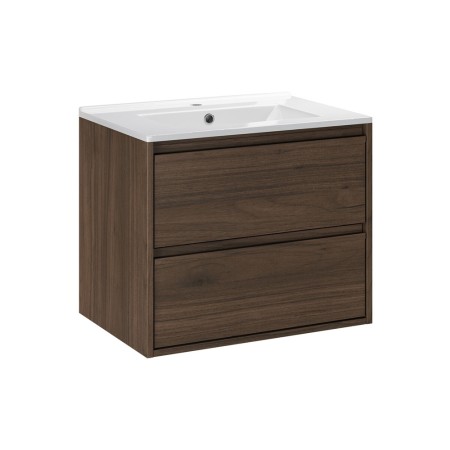 Set mobilier de baie Viola Villa, PAL melaminat, maro nuc, lavoar Lava, L.60 cm, SET-VOV 60CM LAVA