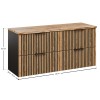 Set mobilier de baie Xilo, MDF, PAL melaminat, gri antracit/stejar wotan, blat stejar wotan, L.120 cm, SET-XIL B NAT WOTAN 120CM