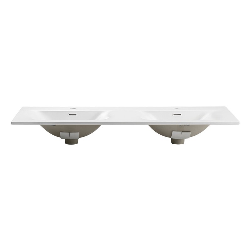 Lavoar cu 2 cuve Sky, ceramica, alb lucios, L.120 cm, SKY 1 120D DP MATT WHITE ( E-8099-120D )