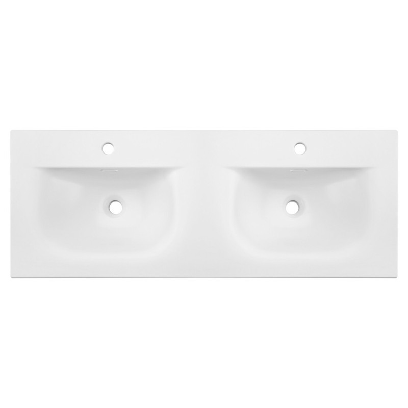 Lavoar cu 2 cuve Sky, ceramica, alb lucios, L.120 cm, SKY 1 120D DP MATT WHITE ( E-8099-120D )