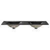 Lavoar cu 2 cuve Sky, ceramica, negru mat, L.121 cm, SKY 1 BLACK MATT 120D DP ( E-8099-120D )