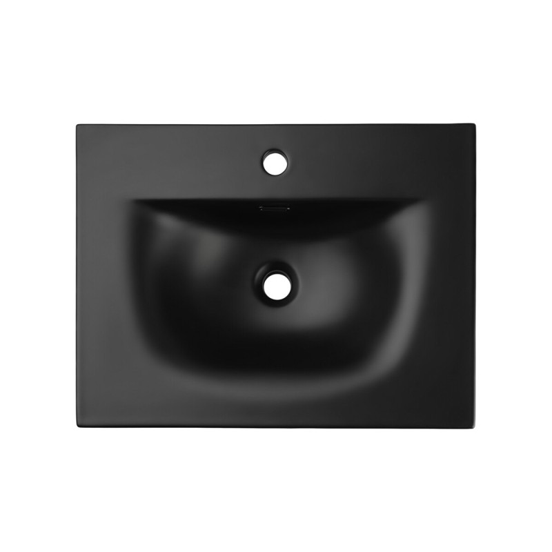 Lavoar cu o cuva Sky, ceramica, negru mat, L.61 cm, SKY 1 BLACK MATT 60 DP ( E-8099-60 )