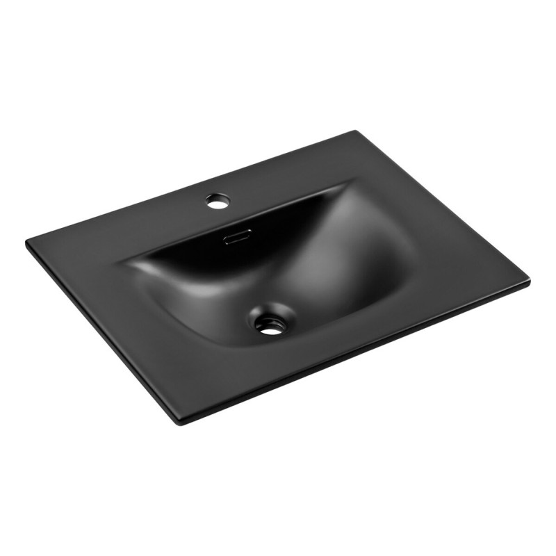 Lavoar cu o cuva Sky, ceramica, negru mat, L.61 cm, SKY 1 BLACK MATT 60 DP ( E-8099-60 )