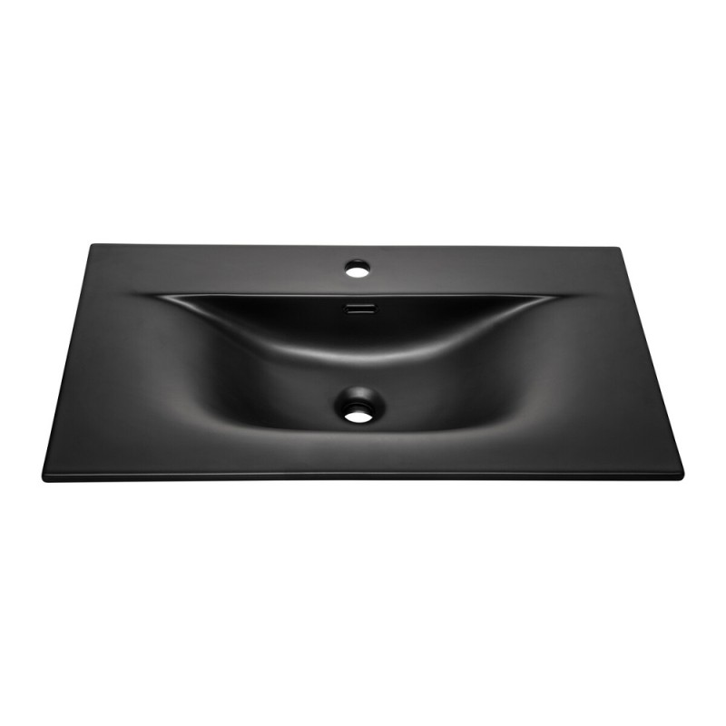 Lavoar cu o singura cuva Sky, ceramica, negru mat, L.81 cm, SKY 1 BLACK MATT 80 DP ( E-8099-80 )