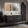 Lavoar de baie cu doua cuve Comad SKY 120D, ceramica, alb lucios, L.120 cm, SKY 120D/DP-8099