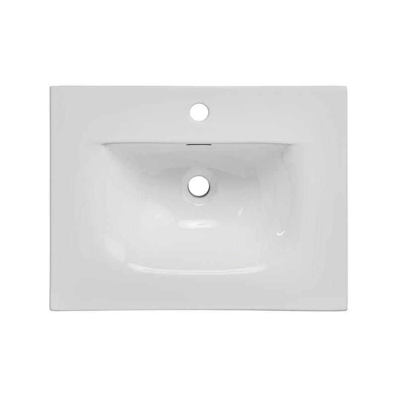 Lavoar de baie cu o singură cuva Comad Sky, ceramica, alb lucios, L.60 cm, SKY 60-8099