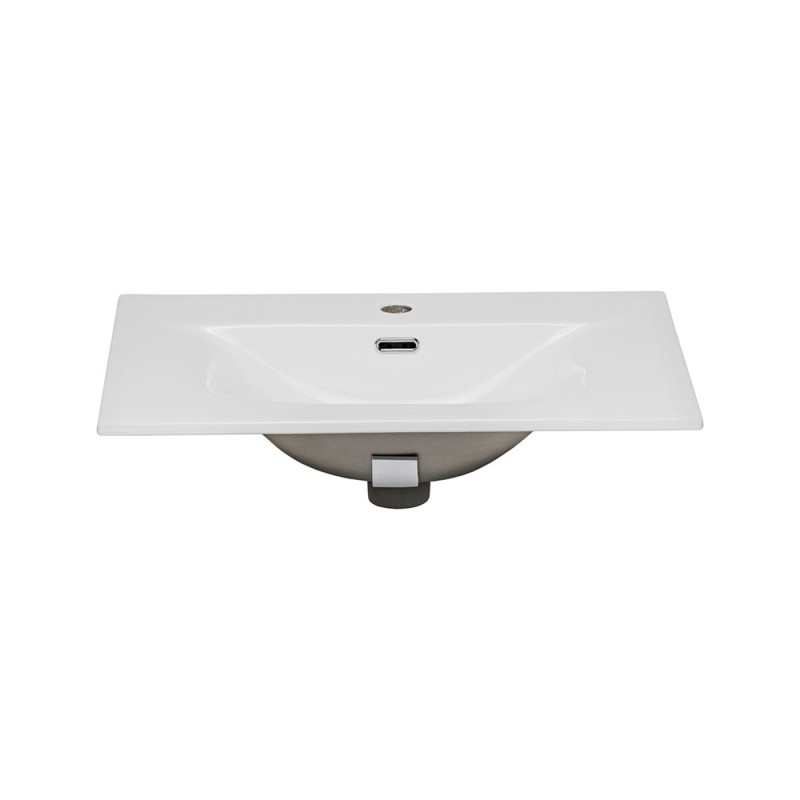Lavoar de baie cu o singură cuva, Comad SKY 80, ceramica, alb lucios, L.80 cm, SKY 80-8099
