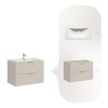 Set de mobilier de baie Adel Cashmere, MDF, PAL melaminat, cashmere mat, lavoar SKY ceramica, L.80 cm, SET-ADC 80CM SKY