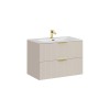 Set de mobilier de baie Adel Cashmere, MDF, PAL melaminat, cashmere mat, lavoar SKY ceramica, L.80 cm, SET-ADC 80CM SKY