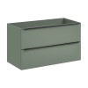Dulap lavoar Sombra Green, PAL melaminat, verde olive, 2 sertare, L.100 cm, SOMBRA GREEN 82-100-46-2S